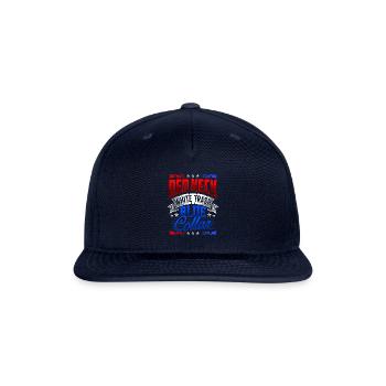Redneck White Trash Blue Collar July 4th - Snapback Baseball Cap - navy - Front