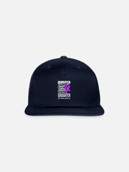Daughter Never Gives Up Dementia Awareness - Snapback Baseball Cap - navy