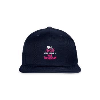 Nail Technician Art Nail Tech Artist Manicurist - Snapback Baseball Cap - navy - Front