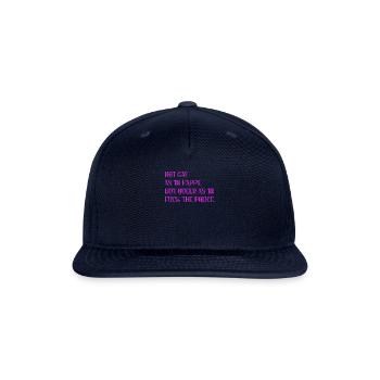 Not gay as in happy but queer as in - Snapback Baseball Cap - navy - Front