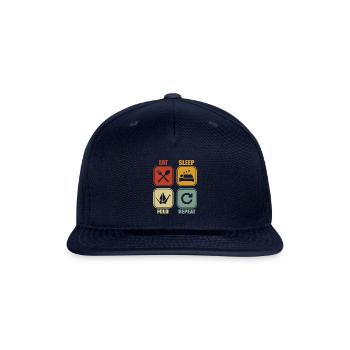 Origami Paper Fold - Snapback Baseball Cap - navy - Front