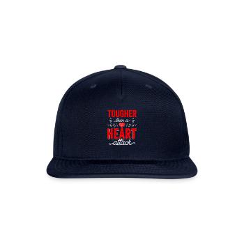 Tougher Than A Heart Attack Cardiac Bypass - Snapback Baseball Cap - navy - Front