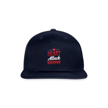 Heart Attack Survivor Survived Cardiac Bypass - Snapback Baseball Cap - navy - Front