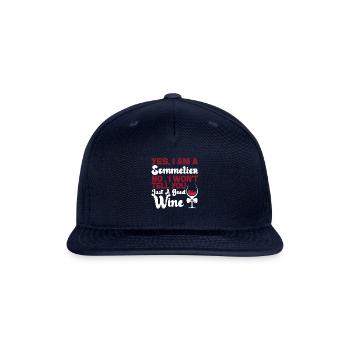 Sommelier Wine Drinking Tasting - Snapback Baseball Cap - navy - Front
