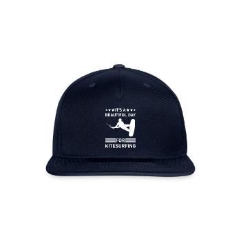 It's a beautiful day for kitesurfing - Kiteboarder - Snapback Baseball Cap - navy - Front