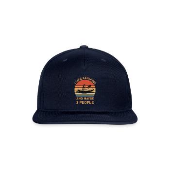 I Like Kayaking And Maybe 3 People - Kayaker - Snapback Baseball Cap - navy - Front