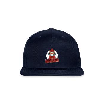 Funny Meh Cat in Elf Costume, Im Just Here For - Snapback Baseball Cap - navy - Front