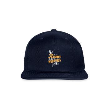 I'm A Hooker On The Weekends Funny Fishing Lover - Snapback Baseball Cap - navy - Front