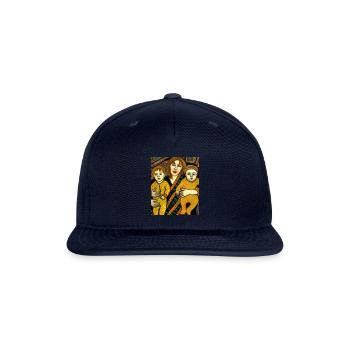 Portrait Of A Mom With Two Kids Gustav Klimt Art - Snapback Baseball Cap - navy - Front