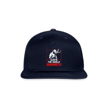 Mammoth Prehistoric Animal Humor - Snapback Baseball Cap - navy - Front