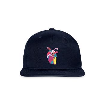 Christmas Heart - Snapback Baseball Cap - navy - Front