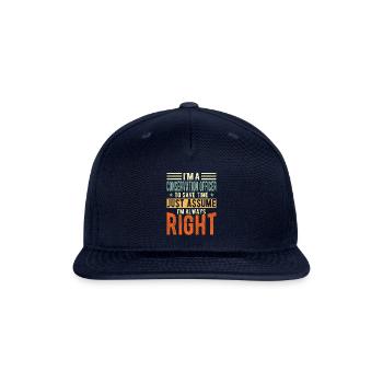 Conservation Officer - Snapback Baseball Cap - navy - Front