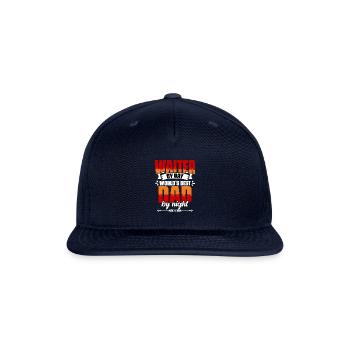 Awesome Waiter By Day World's Best Dad By Night - Snapback Baseball Cap - navy - Front
