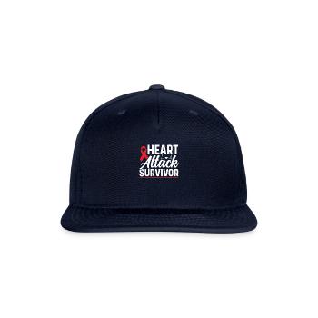 Heart Attack Survivor Cardiac Survived Bypass - Snapback Baseball Cap - navy - Front