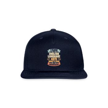 Funny English Language Arts Teaching Superpower - Snapback Baseball Cap - navy - Front