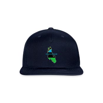 Zanzibar flag with a Flag Map Tanzania realist ess - Snapback Baseball Cap - navy - Front