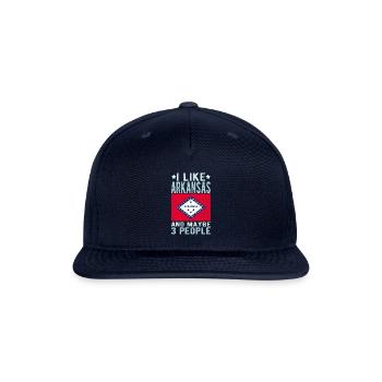 Arkansas Flag US State - Snapback Baseball Cap - navy - Front