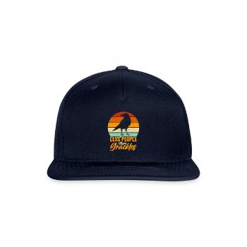 Blackbird Grackle Bird Design for Birdwatcher - Snapback Baseball Cap - navy - Front