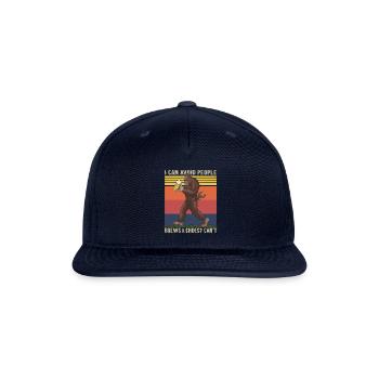 Funny Horseshoe Pitching Game - Snapback Baseball Cap - navy - Front