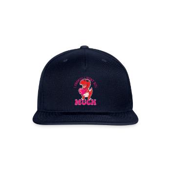 Tyrannosaurus Trex Prehistoric Girls Valentine - Snapback Baseball Cap - navy - Front
