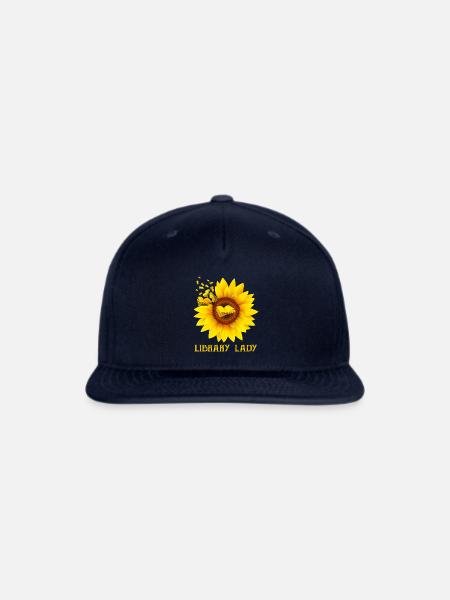Library Lady Sunflower Library Lady - Snapback Baseball Cap - navy