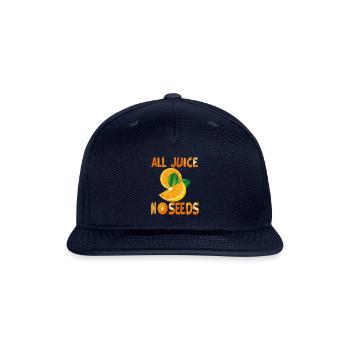 All Juice No Seeds - Snapback Baseball Cap - navy - Front