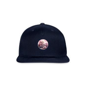 Cherry Blossom Tree - Snapback Baseball Cap - navy - Front