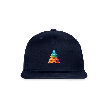 Versatile Magic: Colorful Polygon Pine Tree - Snapback Baseball Cap - navy - Front