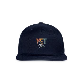 Funny Vet Tech Art Men Women Veterinarian - Snapback Baseball Cap - navy - Front