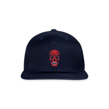 Electric Guitar Skull Guitar - Snapback Baseball Cap - navy - Front