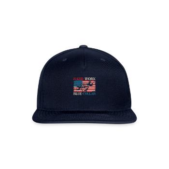 American Roughneck Mechanic Blue Collar Worker - Snapback Baseball Cap - navy - Front