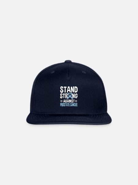 Prostate Cancer Awareness Month Blue Ribbon Love - Snapback Baseball Cap - navy