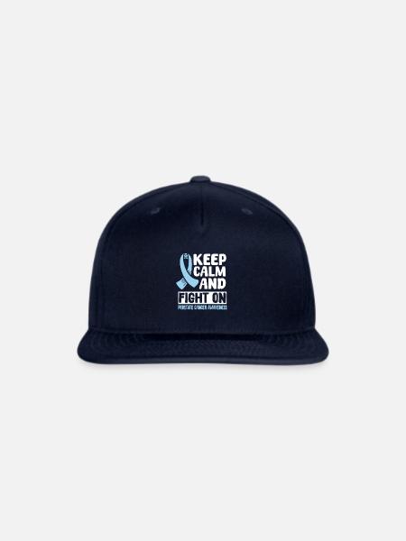 Prostate Cancer Awareness Month Blue Ribbon Love - Snapback Baseball Cap - navy