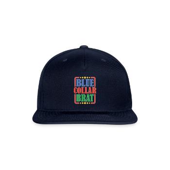 Blue Collar Brat 5 - Snapback Baseball Cap - navy - Front