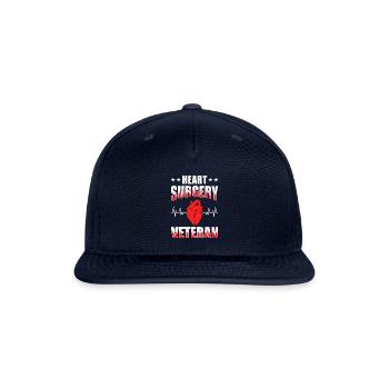 Bypass Recovery Open Heart Surgery - Snapback Baseball Cap - navy - Front