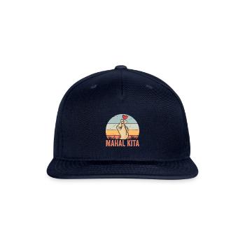 Mahal Kita Retro Pinoy Finger Heart For A Filipino - Snapback Baseball Cap - navy - Front