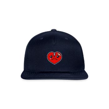 Cute Broken Heart Sad Valentine's Day - Snapback Baseball Cap - navy - Front
