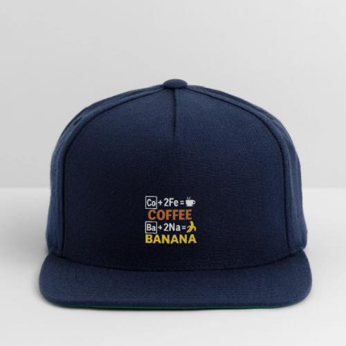 Funny Chemistry Coffee and Banana Shirt - Snapback Baseball Cap