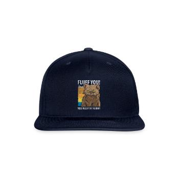 Cats Cat Face Paws Velvet Paw - Snapback Baseball Cap - navy - Front