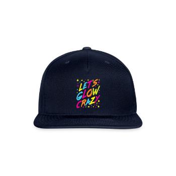 Glow Party Let s Glow Crazy - Snapback Baseball Cap - navy - Front