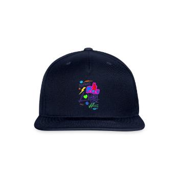 Spread peace love not hate - Snapback Baseball Cap - navy - Front