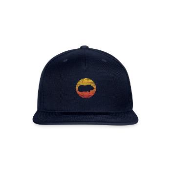Retro Guinea Pigs American Crested Cavy Caviidae - Snapback Baseball Cap - navy - Front
