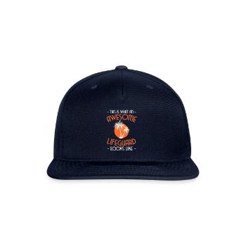 Lifeguard Pool - Snapback Baseball Cap - navy - Front