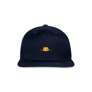 Cat Lover Kitten Pet Tabby Cat Heartbeat - Snapback Baseball Cap - navy - Front