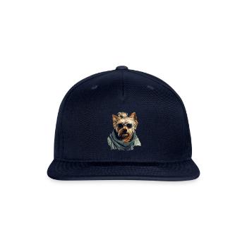 Urban Tinker: Streetwise Yorkshire Terrier Vibes - Snapback Baseball Cap - navy - Front