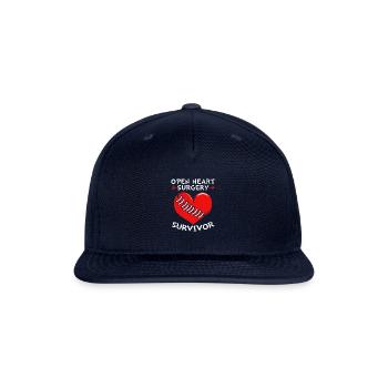 Open Heart Surgery Survivor Bypass - Snapback Baseball Cap - navy - Front