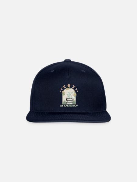 Cottagecore Singing Frog Reading Lover Librarian - Snapback Baseball Cap - navy