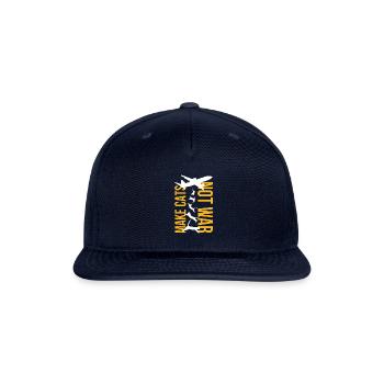 Make Cats Not War World Peace Antiwar - Snapback Baseball Cap - navy - Front