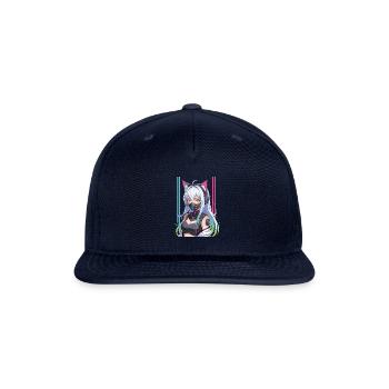 Futuristic Cyberpunk Girl - Snapback Baseball Cap - navy - Front