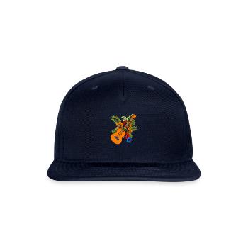 Uke Ukulele Guitar - Snapback Baseball Cap - navy - Front